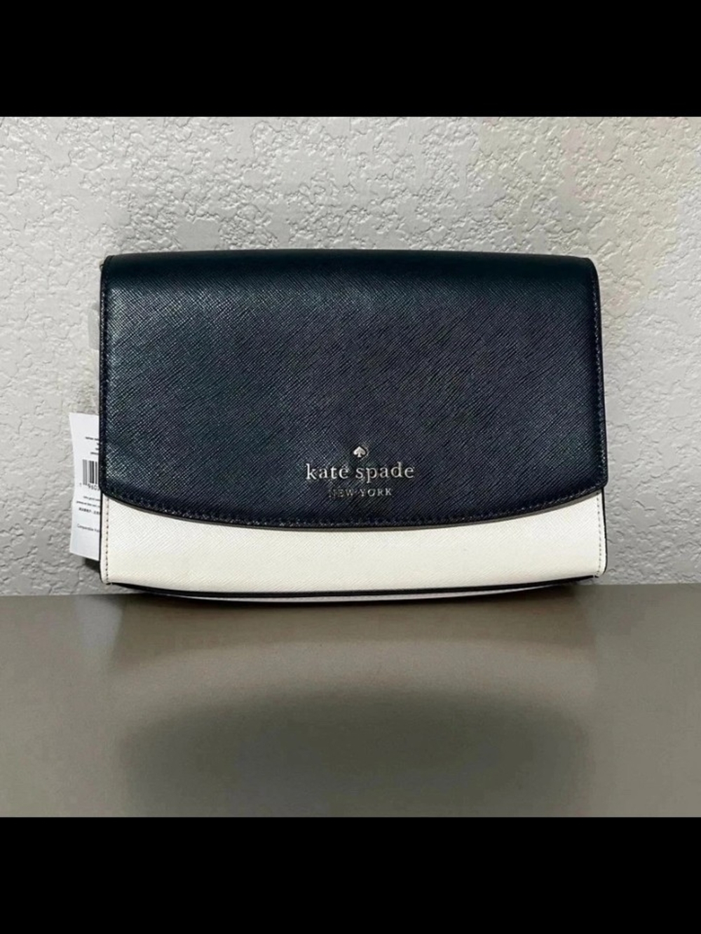 Kate Spade carson colorblock saffiano lea WKR00102 Colorblock Crossbody in Black